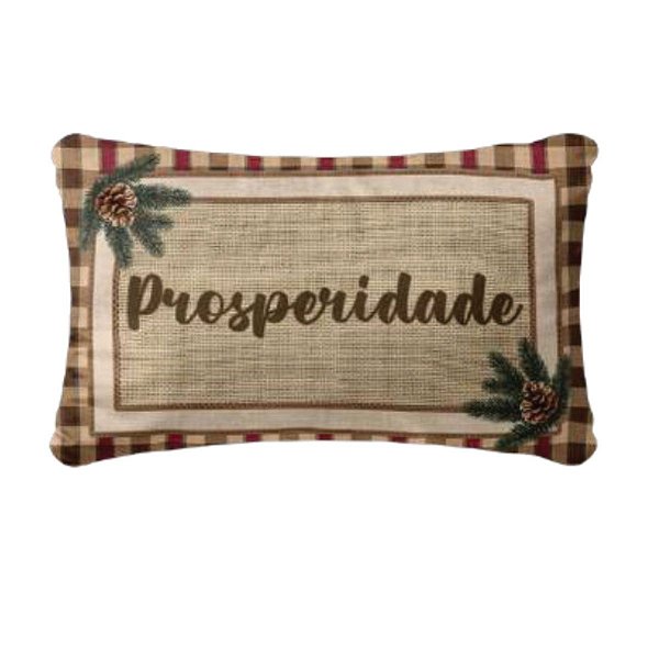 Almofada Natalina Baguete Exuberancia Prosperidade 35x55cm 445610