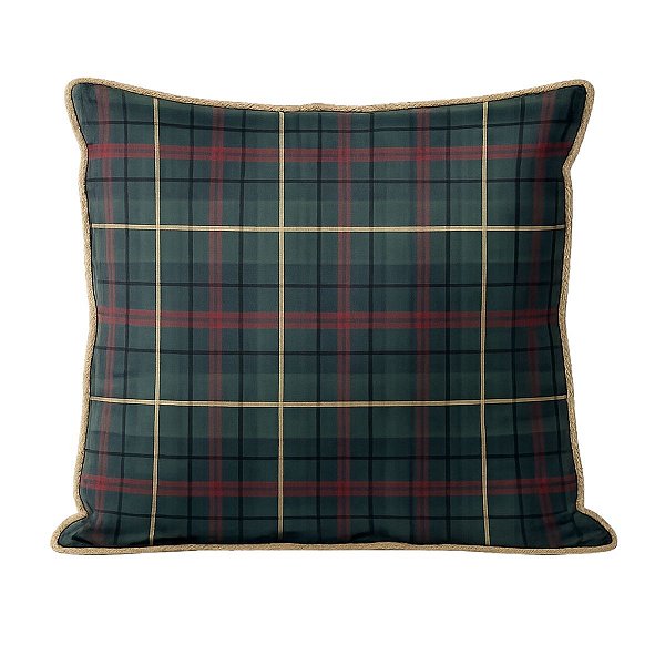 Almofada Natalina Exuberancia Xadrez Verde 50cm 445605