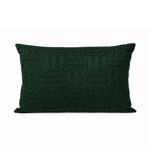 Almofada BagueteTricô Tresse Holiday Bows Verde 35x55cm 432275