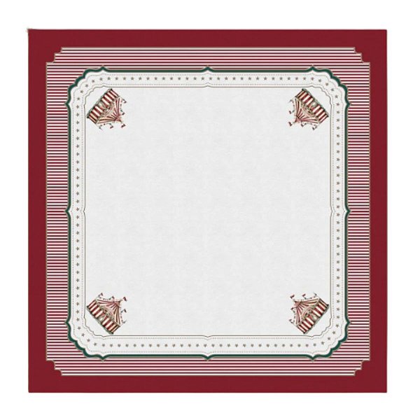 Toalha De Mesa Natalina 136x136cm Circo De Noel 4Lugares 197091