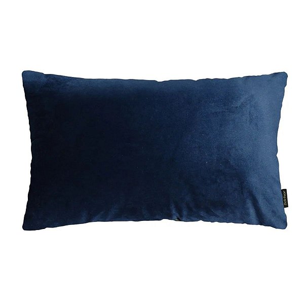 Capa De Almofada Baguete Azul Navy Premium 372350 48x28cm