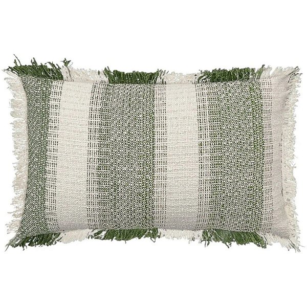 Almofada Baguete Franja Verde 35x55cm 472596