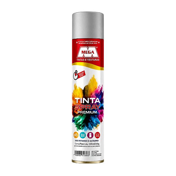 Spray Aluminio Rodas Metalico 400M  Mega