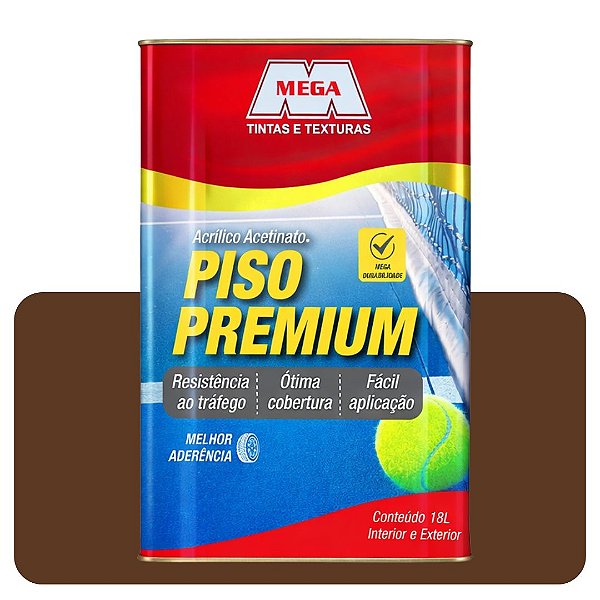 Tinta Piso Marrom Acetinado 18L Mega