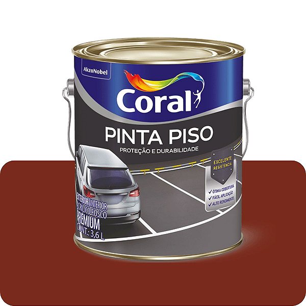 Tinta Piso Vermelho Oxido 3,6L Coral