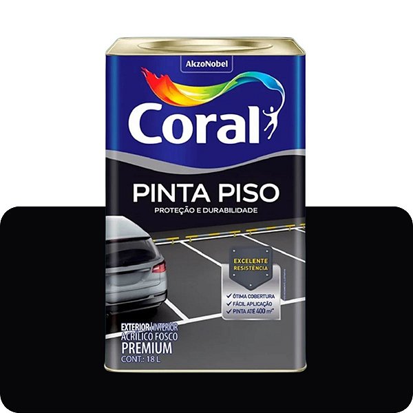Tinta Piso Preto 18L Coral