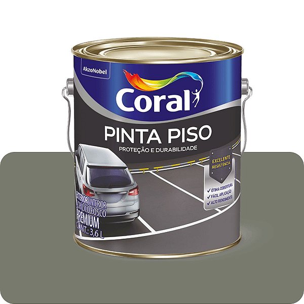 Tinta Piso Cinza Escuro 3,6L Coral