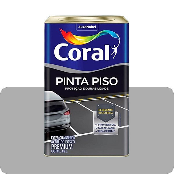 Tinta Piso  Cinza Médio 18L Coral