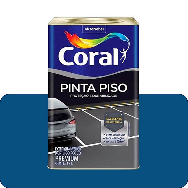 Tinta Piso Azul 18L Coral