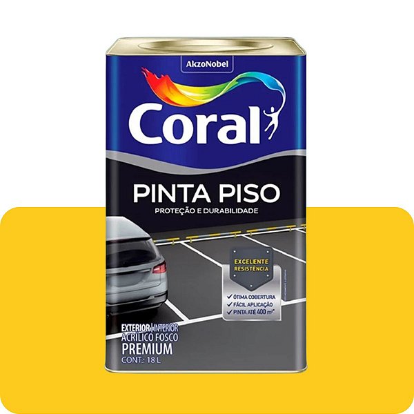 Tinta Piso Amarelo 18L Coral