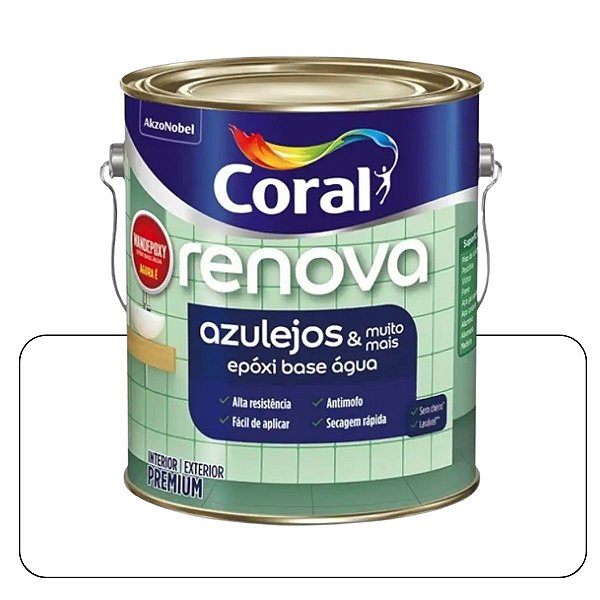 Tinta Epóxi Renova Azulejos Multissuperficies Branco 3,6LCoral