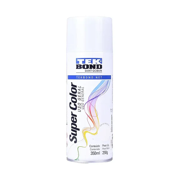 Spray Super Color Branco Brilhante 350ml Tekbond