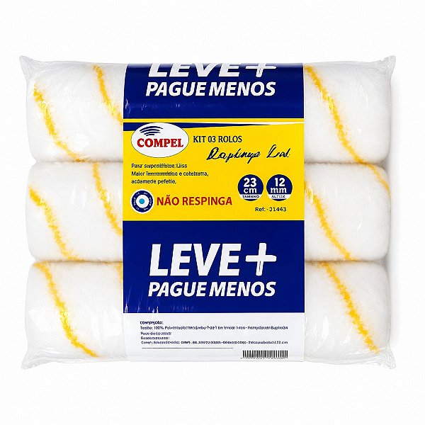 Kit Rolo 23cm Antirespingo Refil C/ Unid S/Garfo 0.1443