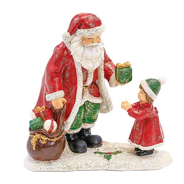 Boneco Natalino Papai Noel Resina 14cm 1UN 1003411