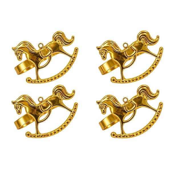Porta Guardanapo Cavalo 3,5cm C/ 4Und 1098387