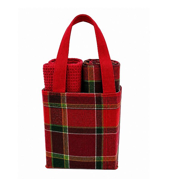 Pano De Copa Bolsa Xadrez 40x70cm C/2PC 1045695