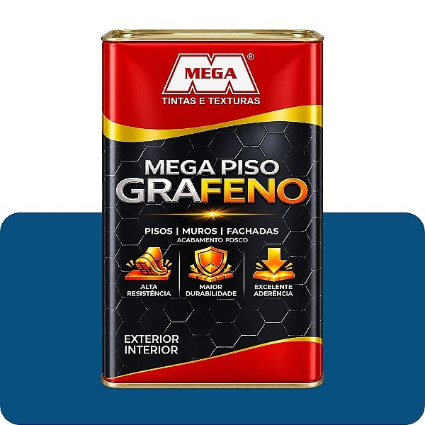 Tinta Piso Azul Grafeno 18L Mega