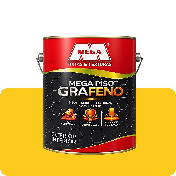 Tinta Piso Amarelo Segurança Grafeno 3,6L Mega