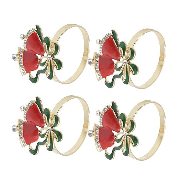 Porta Guardanapo Natal  5cm JG C/4 PC MP2628 Tok