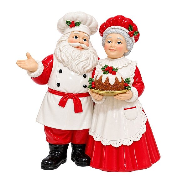 Mamae e Papai Noel Decorativo Chef  26cm 1Un 3111470