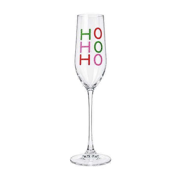 Taça de Champanhe Natalina Ho Ho Ho C/1Un 190ml 3110497