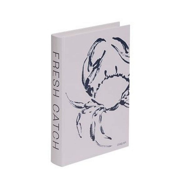 Livro Caixa Beach House Caranguejo 25x17,5x3,5cm 22126-P
