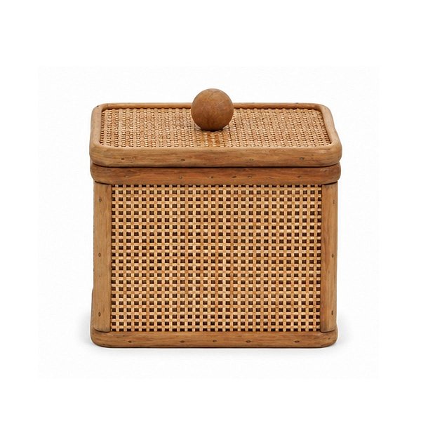 Caixa Organizadora Em Rattan 14x15x15cm (AxLP) 18957-G