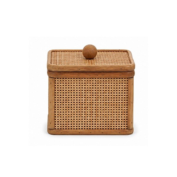 Caixa Organizadora Em Rattan 10x11x11cm (AxLP) 18957-P