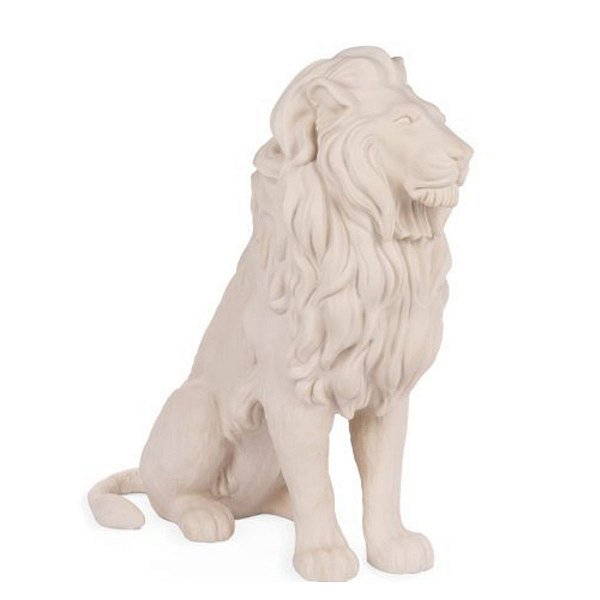 Escultura Leao Sentado Em Poliresina 53x26,5x56cm (AxLxP) Mart 22456