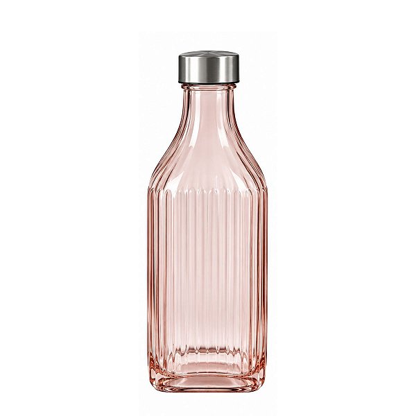 Garrafa de Agua Rosa Vidro Filete Scothc Tuut 1L