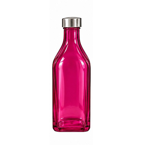 Garrafa de Agua Pink Vidro Liso Scothc Tuut 1L