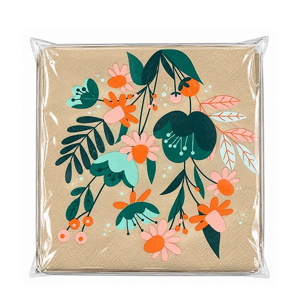 Guardanapo De Papel Jardim Tropical C/20 Fls 33cm 27716 TuuT