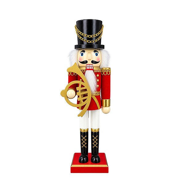Soldadinho de Chumbo Decorativo Circo De Noel Trompa 30cm 1Unid 1022048