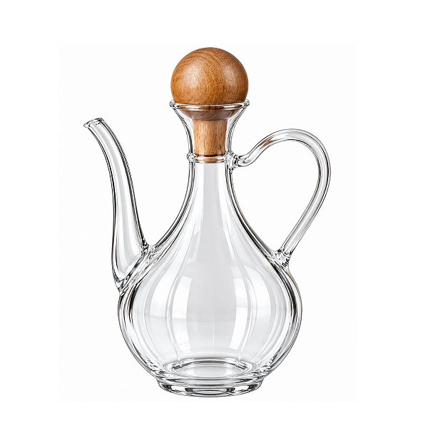 Galheteiro Vidro Borosilicato Tampa De Madeira Aladin 34770 Tuut