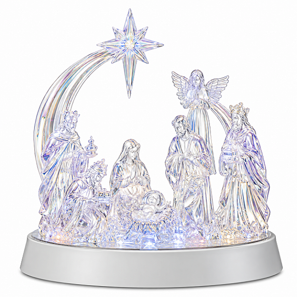 Presepio Sagrada Familia C/Led Branco 20cm 3LR44 C/1UN 3108908