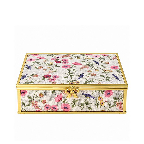 Porta Joias Blossom Graden Dourado em Metal 14x5cm 62266