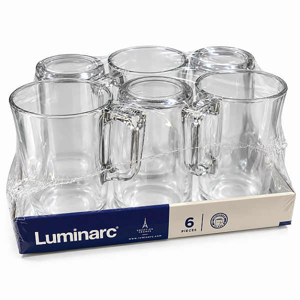 Caneca Nuevo Lumivarc 250ml Vidro Temperado CJ/6 36053 Wolff
