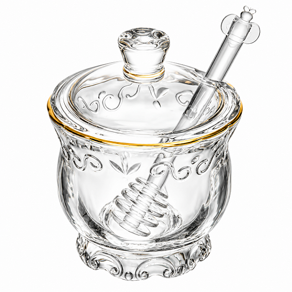 Meleira Serena C/ Fio De ouro 180ML C/Colher 11x8cm 22088 Wolff