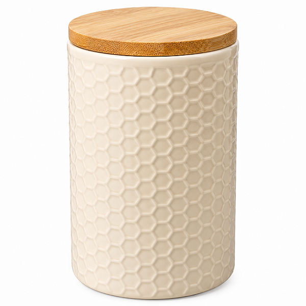 Potiche De Ceramica Branco Beelisse 11x15,8cm 18249 Wolff