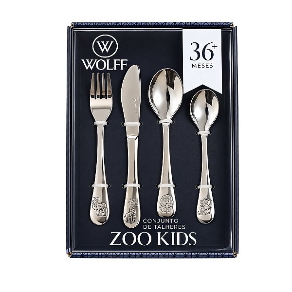 Jogo Talher Kids C/4 Zoo Aço Inox 72431