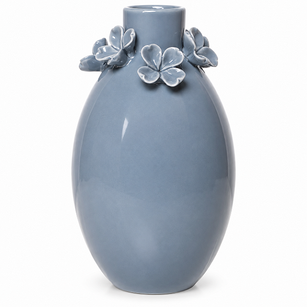 Vaso Ceramica Gardenia Bouquet 9,7x14,7cm Azul 18525 Wolff