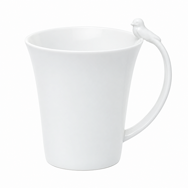 Caneca Birds Porcelana Branco 300ml 26437 Wolff