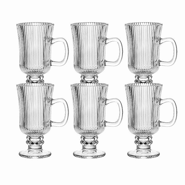 Taça Cappuccino Lines 240ml C/6 21648 Wolff