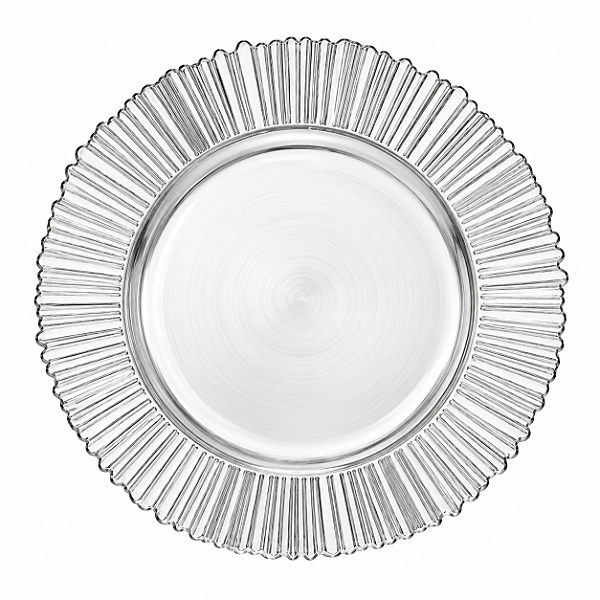 Sousplat Plastico Solar Prateado 33cm C/1UN 20550
