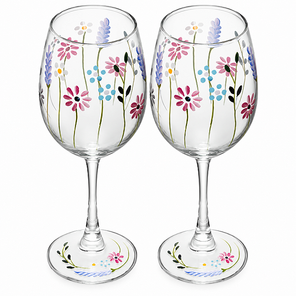 Taça de Vinho Tinto Floraria 430ml Vidro 21836 Wolff 2Unidades