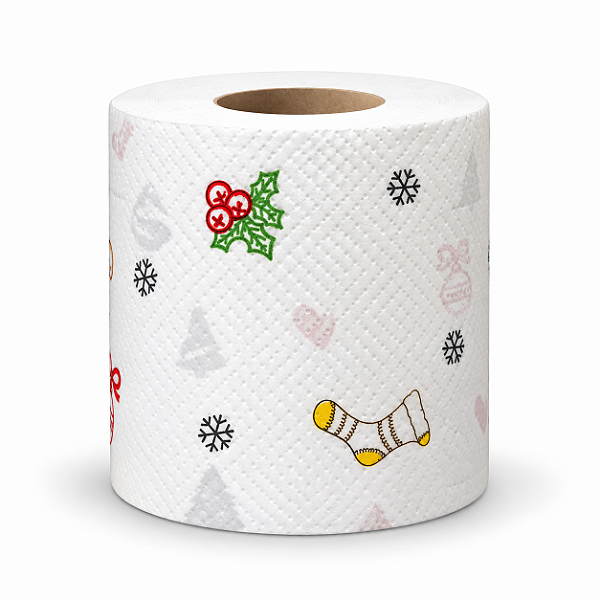 papel Higiênico Presentes De Noel 1Rolo 30metros