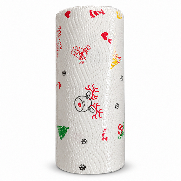 Papel Toalha Presentes De Noel 1Rolo