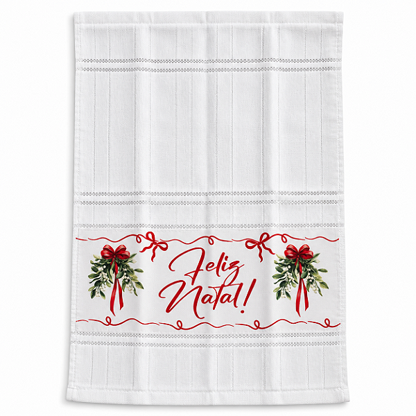 Toalha De Lavabo Natalina Feliz Natal 30x40cm 1Unidade