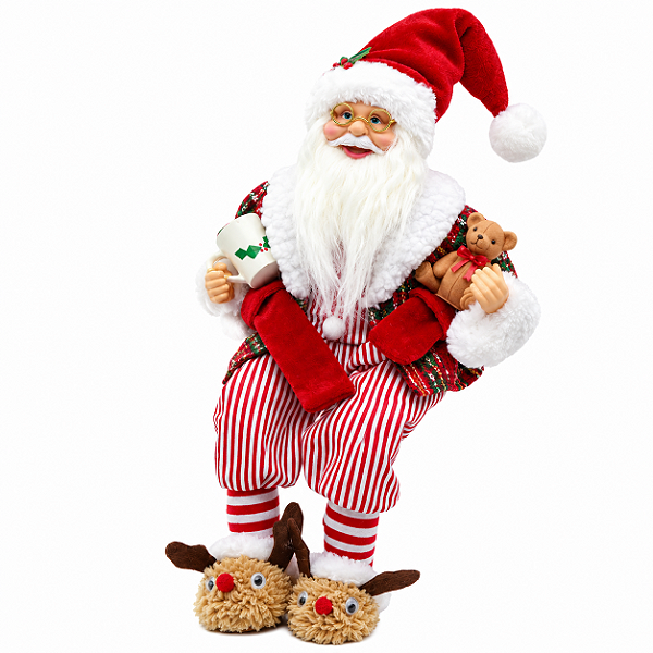 Escultura Papai Noel Na Xicara 30cm 1UN PN2532
