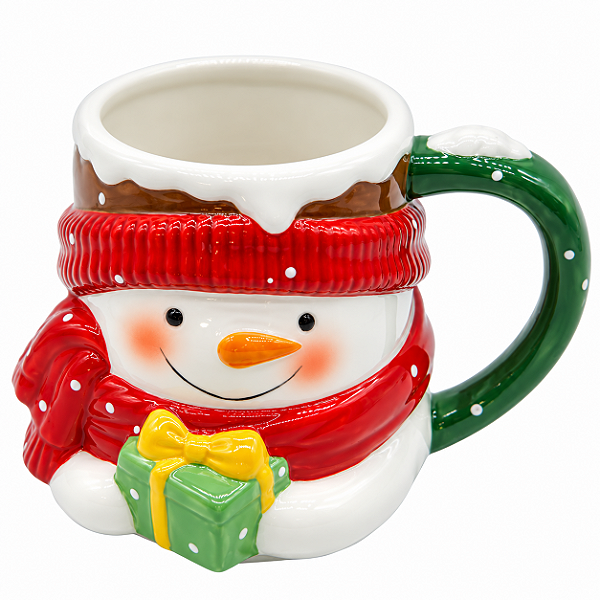 Caneca Natalina Boneco De Neve 12cm C/1Unid MP2366